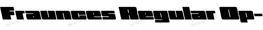 Fraunces Regular Op字体转换